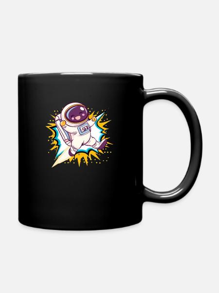 Astronaut Kosmos - Tasse einfarbig - Schwarz