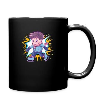 Eislauf Eislaufen Eisläuferin - Tasse einfarbig - Schwarz - Rechts