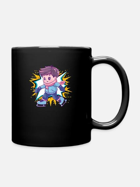 Eislauf Eislaufen Eisläuferin - Tasse einfarbig - Schwarz