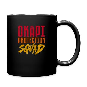 okapi protection squad Design for a animal lover - Tasse einfarbig - Schwarz - Rechts