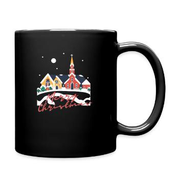 Weihnachten - Tasse einfarbig - Schwarz - Rechts