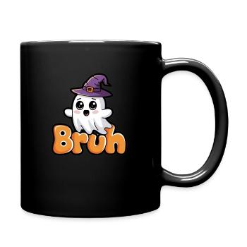bruh halloween design - Tasse einfarbig - Schwarz - Rechts