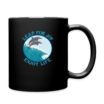 Leap for Joy Enjoy Life - Full Colour Mug - black - Right