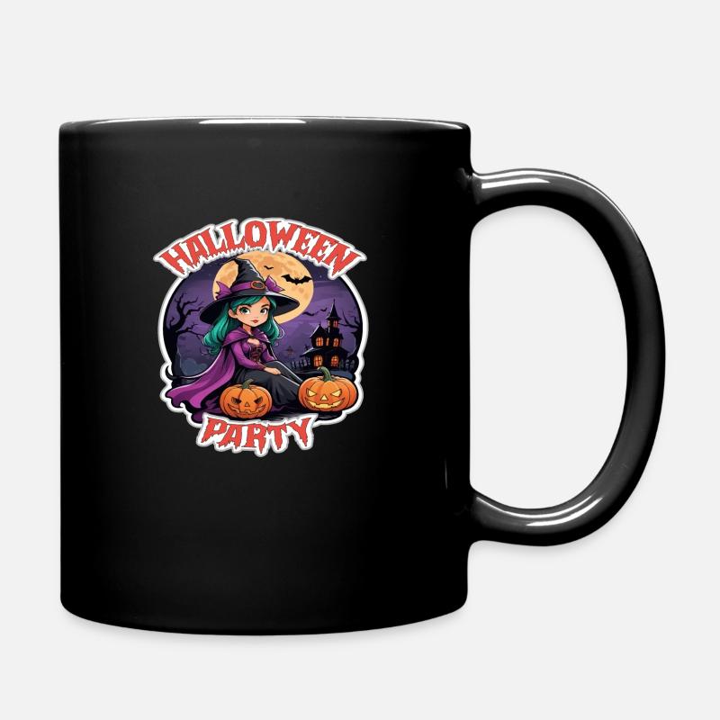 Halloween-Party - Tasse einfarbig - Schwarz
