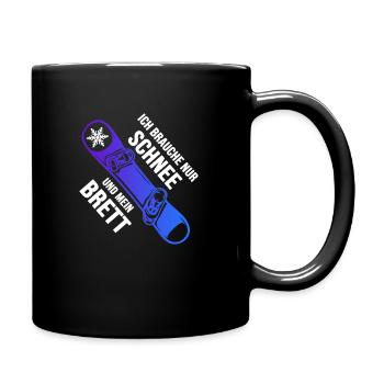snowboard freestyle snowboarder - Tasse einfarbig - Schwarz - Rechts