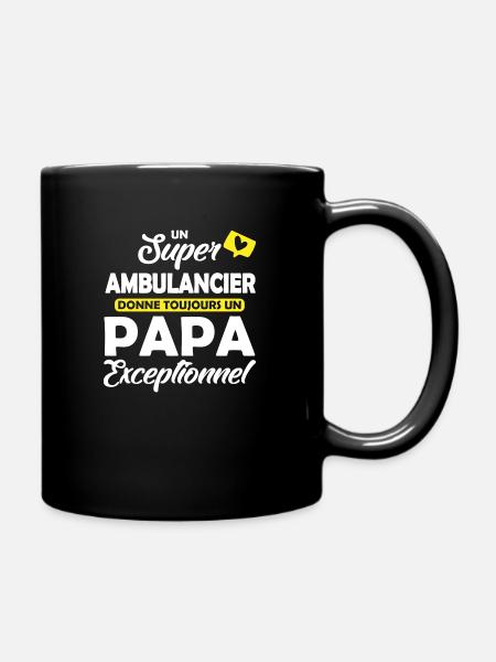 ambulancier et papa / papa exceptionnel - Mug uni - noir