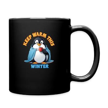 Halten Sie sich diesen Winter warm - Tasse einfarbig - Schwarz - Rechts