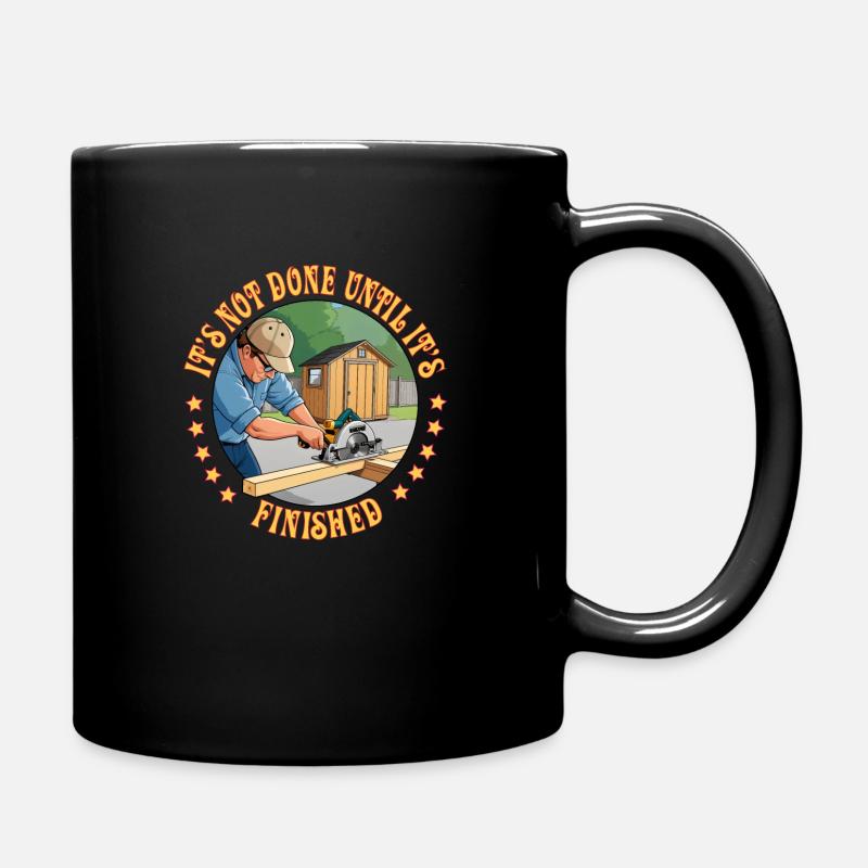 It's not done until it's finished - Full Colour Mug - black