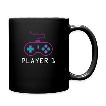 Player 1 Gamer - Full Colour Mug - black - Right