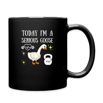 today i'm a serious goose funny lifting weights - Mug uni - noir - Droite
