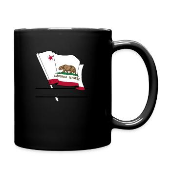 Flag California text banner - Full Colour Mug - black - Right