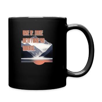 Snooze et le bouton snooze et réveillez-vous ! - Mug uni - noir - Droite