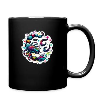 Zodiac Scorpion - Tasse einfarbig - Schwarz - Rechts