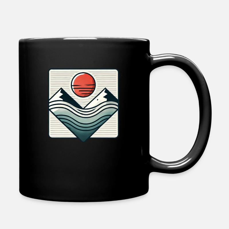 Sun, Mountains, Sea - Full Colour Mug - black