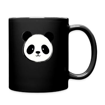 Süßer Panda - Tasse einfarbig - Schwarz - Rechts