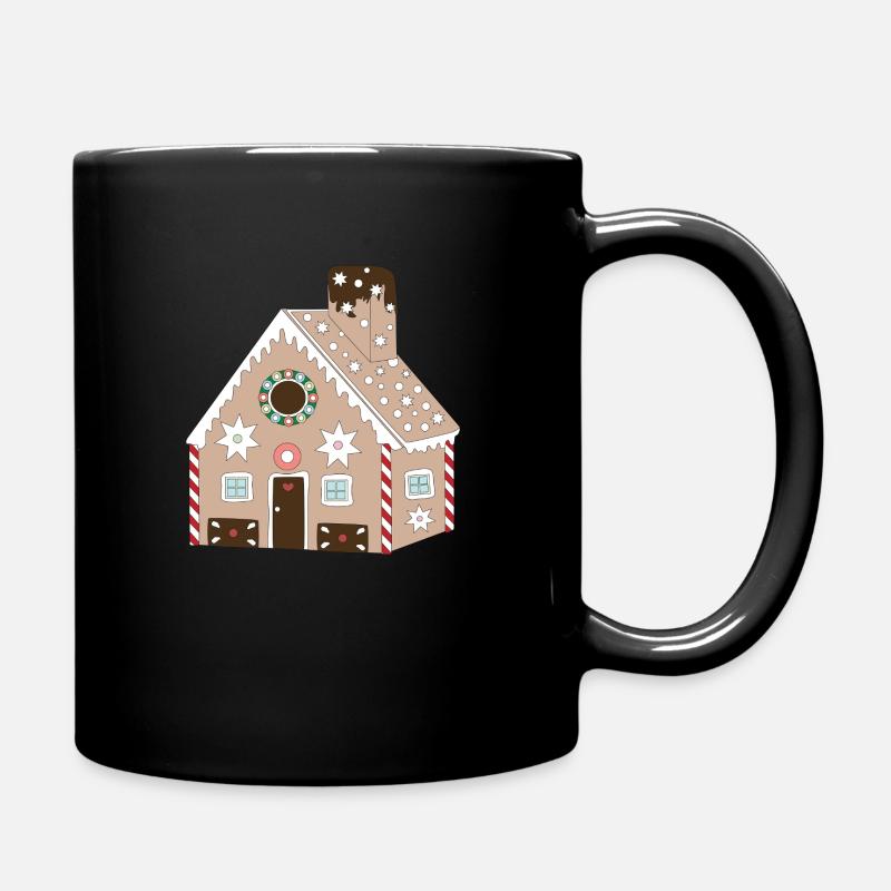 Gingerbread house - Full Colour Mug - black