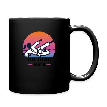 JiuJitsu Girls /Geschenkidee Mädchen Frau Freundin - Tasse einfarbig - Schwarz - Rechts