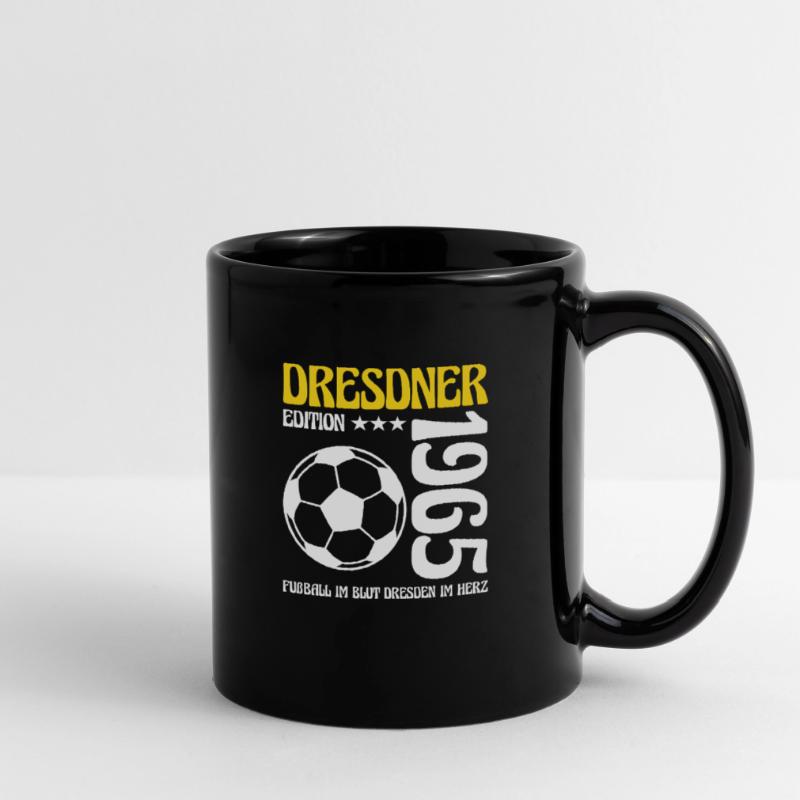 Dresdner Geburtstag 1965 Fußball Geschenk Tasse einfarbig