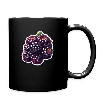 brombeeren - Tasse einfarbig - Schwarz - Rechts