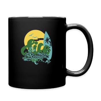 life beautiful - Mug uni - noir - Droite