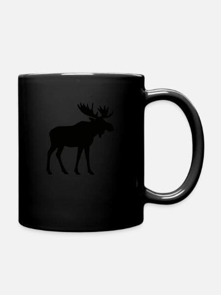 elch - Tasse einfarbig - Schwarz