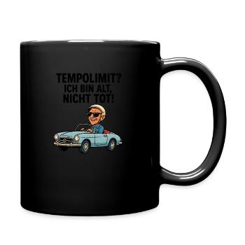 Limitation de vitesse autoroute seniors retraités voitures classiques - Mug uni - noir - Droite