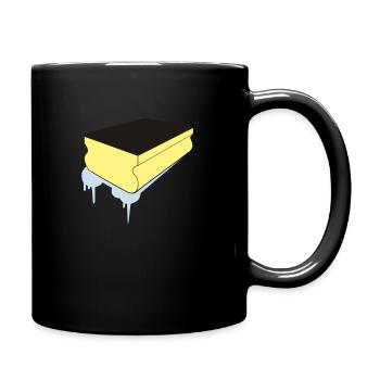 clean_schwamm - Tasse einfarbig - Schwarz - Rechts