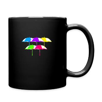 umbrellas - Full Colour Mug - black - Right