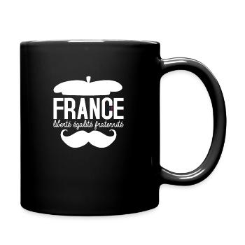 France liberté égalité fraternité Drapeau France - Mug uni - noir - Droite