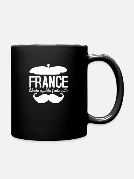 France liberté égalité fraternité Drapeau France - Mug uni - noir