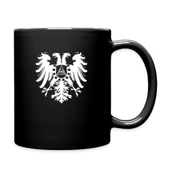 White Illuminati Eagle - Full Colour Mug - black - Right