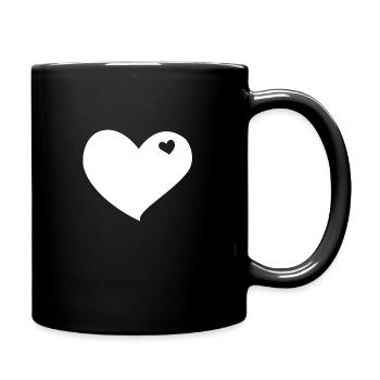 Blanc Coeur - Mug uni - noir - Droite