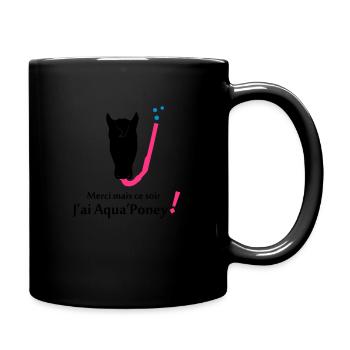 Aqua poney 3 - Mug uni - noir - Droite