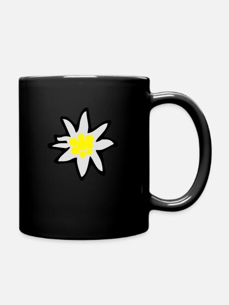 Edelweiss - Tasse einfarbig - Schwarz