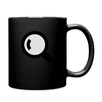 Lupe Symbol - Tasse einfarbig - Schwarz - Rechts