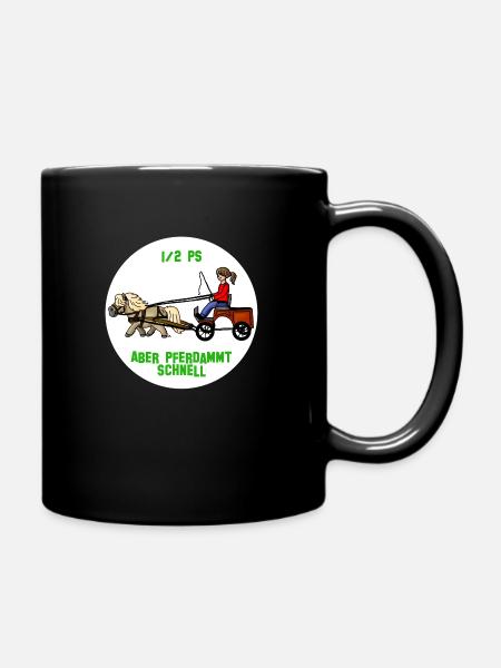 Pferdammt schnell - Tasse einfarbig - Schwarz