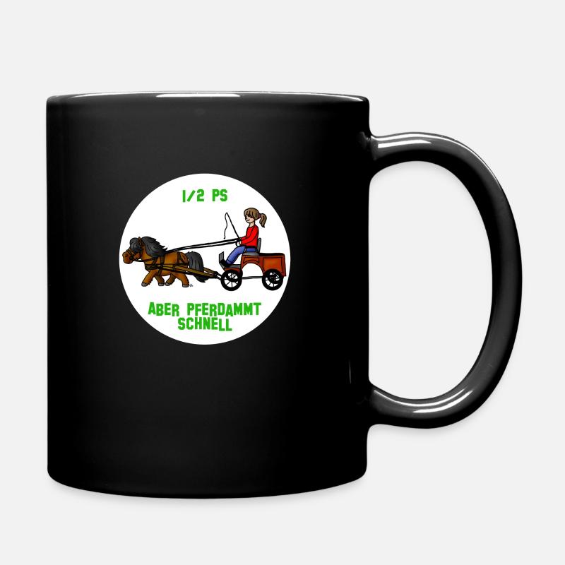 Pferdammt schnell - Tasse einfarbig - Schwarz
