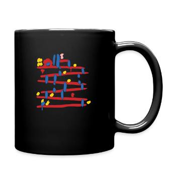 8-Bit-Spiel - Tasse einfarbig - Schwarz - Rechts