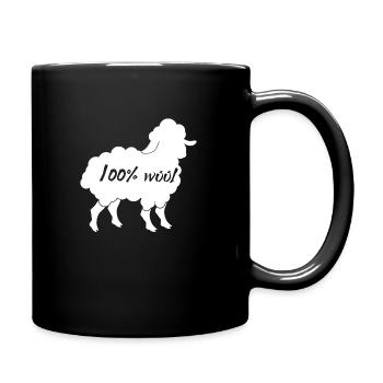Sheep / farm: 100% Wool - Full Colour Mug - black - Right