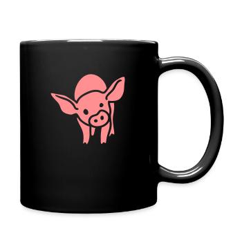 Porcelet - Mug uni - noir - Droite