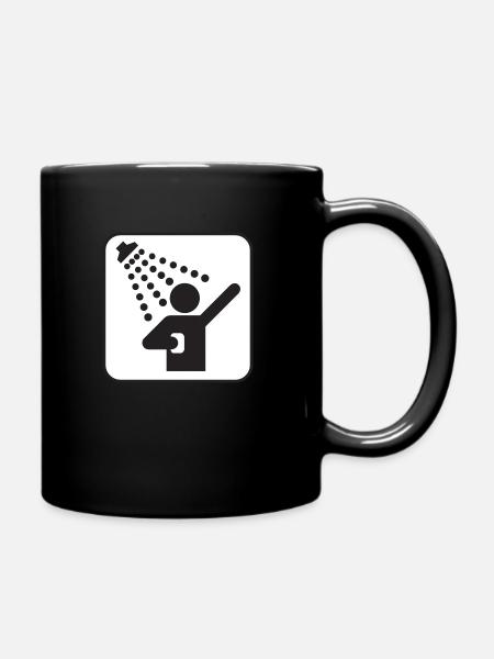 douche - Mug uni - noir