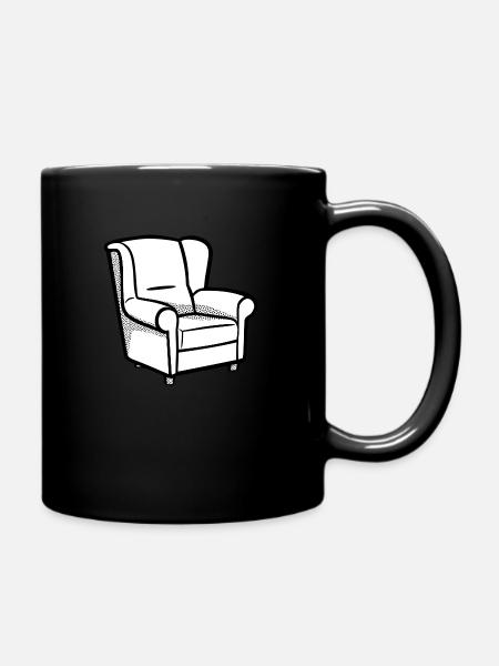 sofa couch chair table stuhl tisch lamp lampe benc - Tasse einfarbig - Schwarz