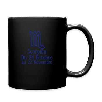 Sternzeichen Skorpion 24 2. Oktober - Tasse einfarbig - Schwarz - Rechts