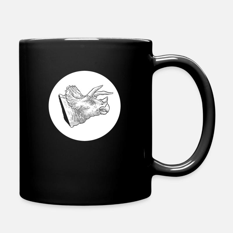 Triceratops Dino Dinosaurier Saurier - Tasse einfarbig - Schwarz