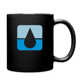 Tropfen2_75 - Tasse einfarbig - Schwarz - Rechts