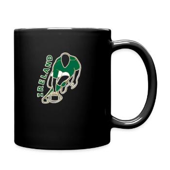 Ireland Rugby Team Player Style - Full Colour Mug - black - Right