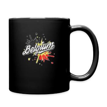 Drapeau de police de texte Belgique Belgique - Mug uni - noir - Droite