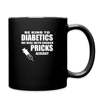 diabetics - Full Colour Mug - black - Right