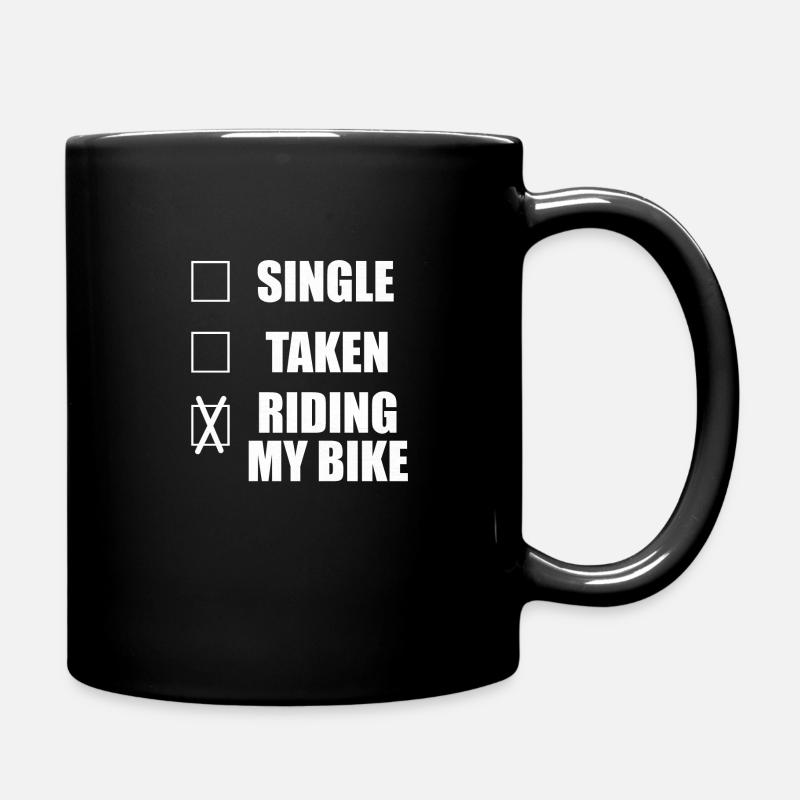 Single Lustige Sprüche Motorrad Bike Biker Spruch - Tasse einfarbig - Schwarz