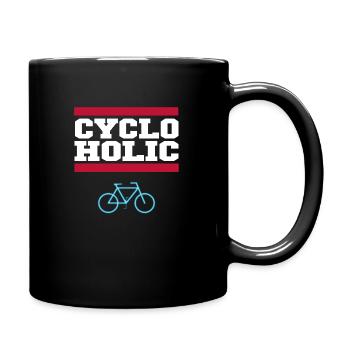 Bicycle driving addicted - Full Colour Mug - black - Right